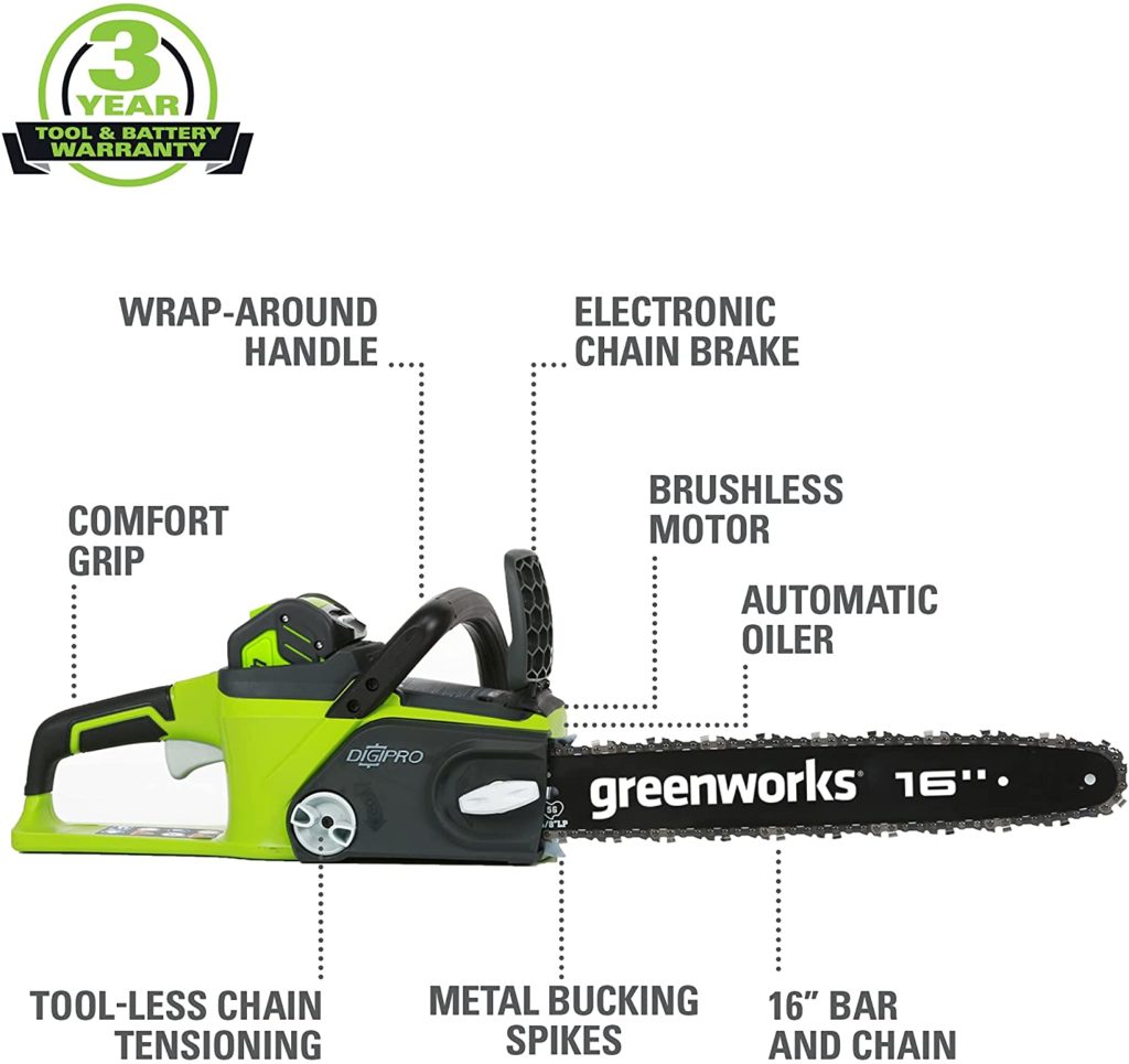 Greenworks G-MAX 20312 Featues